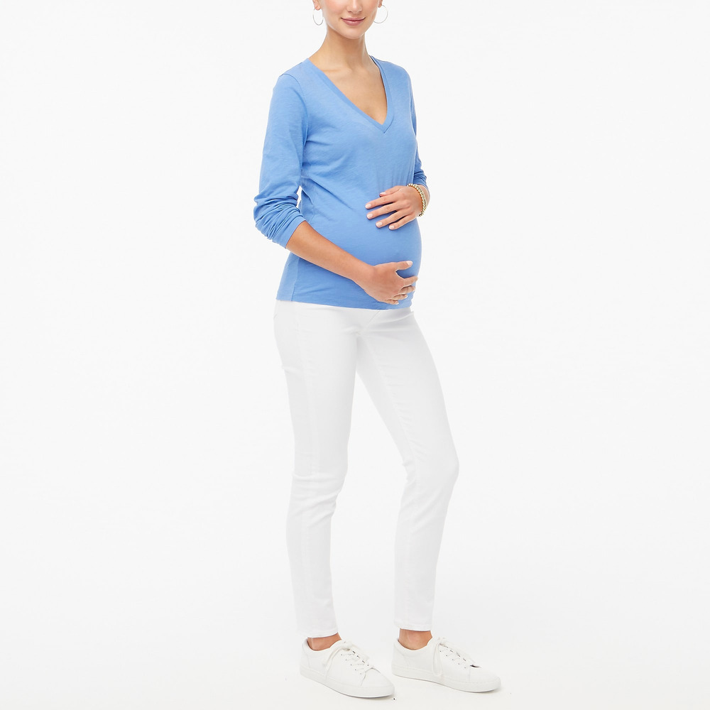 J.Crew Factory White maternity jean in signature stretch 24